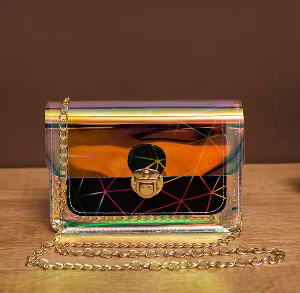Laser Gradient PVC Crossbody Bag