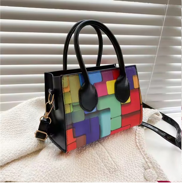 Trendy Multicolor Tote Handbag