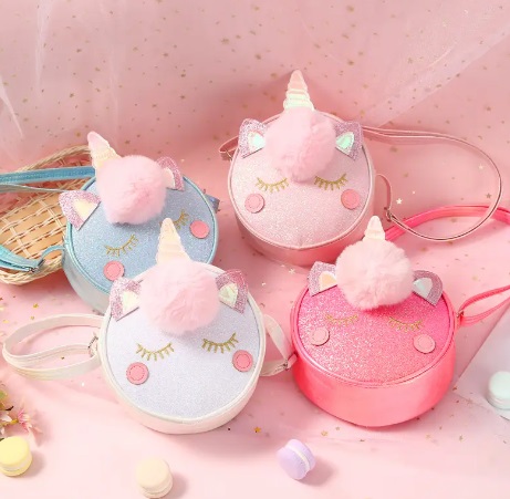 Cute Unicorn Crossbody Glitter Bag or Single Shoulder 